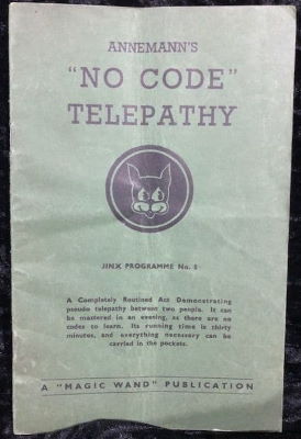 Ted Annemann; Jinx Programme No. 5 No Code Telepathy