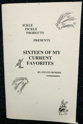 Steven Bender: Sixteen of My Current Favorites
