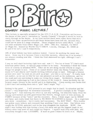 Pete Biro: Comedy Magic Lecture!