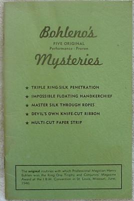 Bohleno's Five
              Original Mysteries