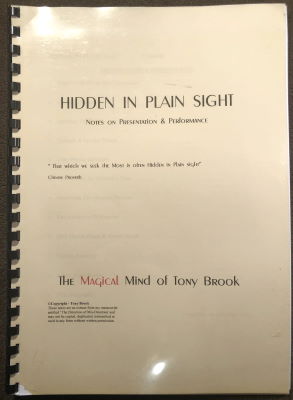 Tony Brook: Hidden In Plain Sight