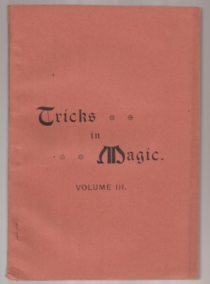 Tricks In Magic Vol
              III