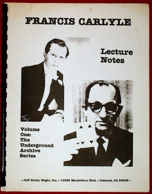 Francis Carlyle Lecture Volume One