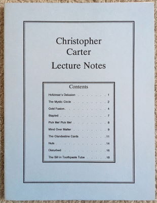 Christopher Carter: Lecture Notes 1990