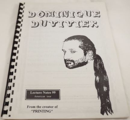 Duvivier: Lecture Notes 1999 American Tour