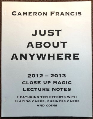 Cameron Francis: Just About Anywhere