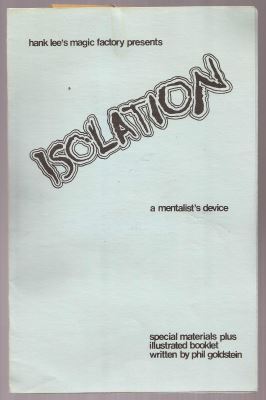 Phil Goldstein: Isolation