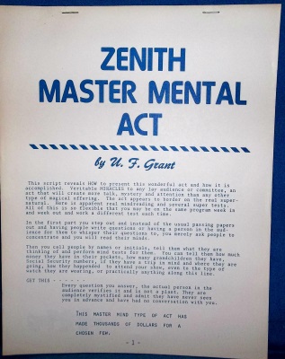 Zenith Master Mental Act