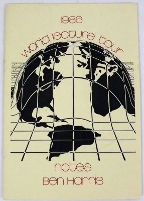 Ben Harris: 1986 World Tour Lecture Notes