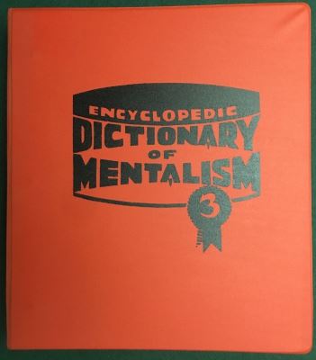 Burling Hull Encyclopedic Dictionary of Mentalism Vol
              3