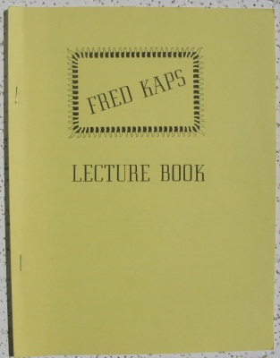 Fred Kaps
              Lecture Book