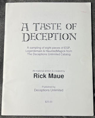 Rick Maue: A Taste of Deception