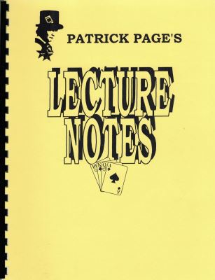 Patrick Page's Lecture Notes