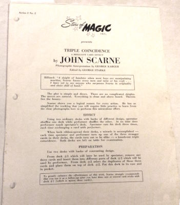 John Scarne: Triple Coincidence