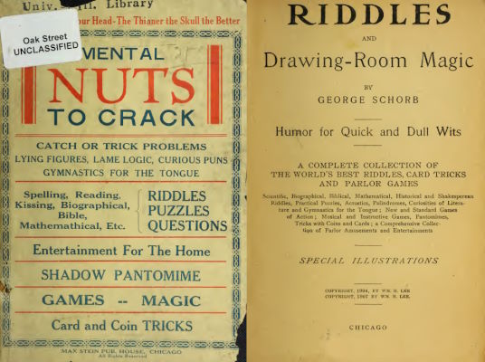 George Schorb: Riddles and Drawing Room Magic