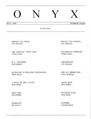 Ken
              Simmons: Onyx Magazine No. 8, July 1999