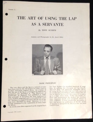 Tony Slydini: The Art of Using the Lap as a Servante