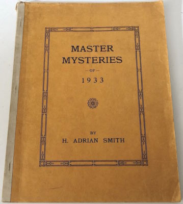 H. Adrian Smith: Master Mysteries of 1933