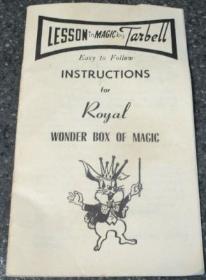 Harlan Tarbell: Royal Wonder Box of Magic
              Instructions