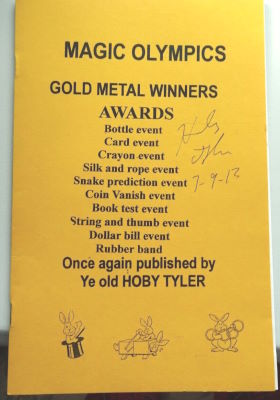 Hoby Tyler (Paul Rickseckler): Magic Olympics Gold
              Metal Winners
