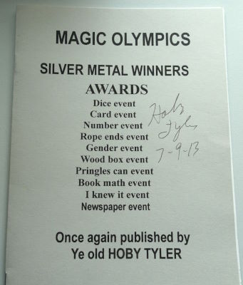 Hoby Tyler (Paul Ricksecker): Magic Olympics Silver
              Metal Winers