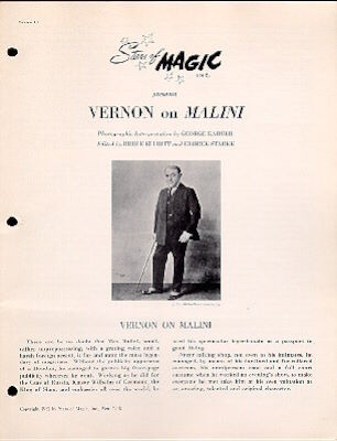 Dai Vernon: Vernon on Malini