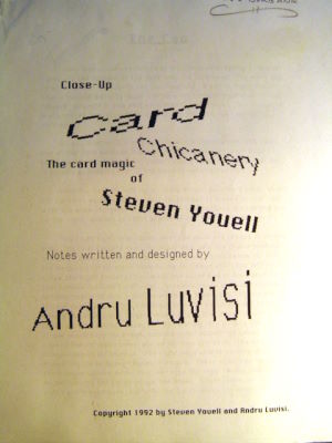 Steven Youell: Close Up Card Chicanery