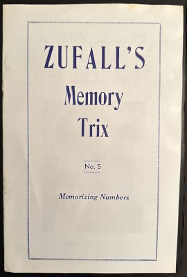 Bernard Zufall: Zufall's Memory Trix No. 5 Memorizing
              Numbers