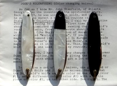 The Color Changing Knives: Survey and Review